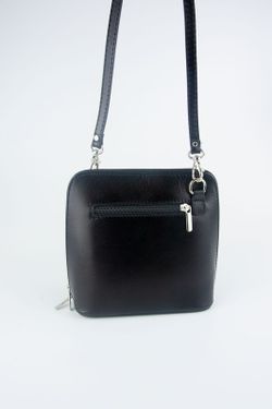 Vera bolso bandolera mini de piel de color negro