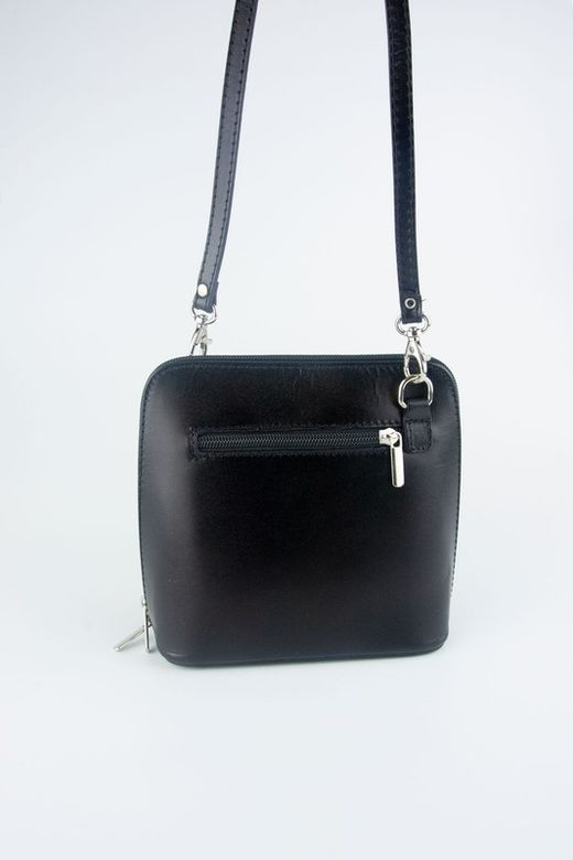 Vera bolso bandolera mini de piel de color negro