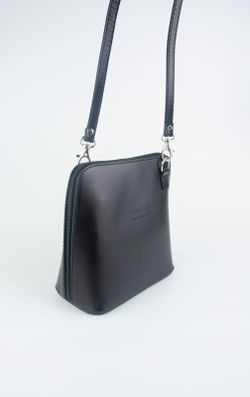 Vera bolso bandolera mini de piel de color negro