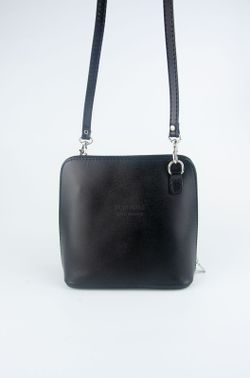 Vera bolso bandolera mini de piel de color negro