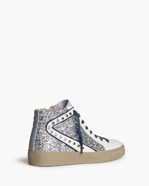 Corina – bottines cloutées argentées, modèle M5050