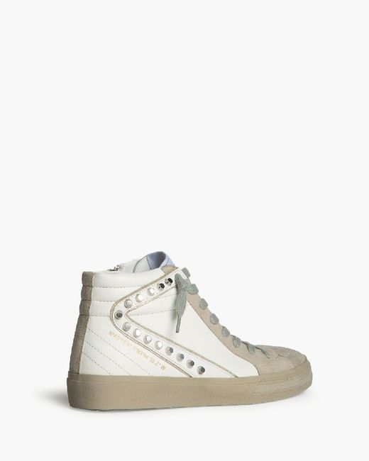 Corina – bottines cloutées blanches, modèle M5050