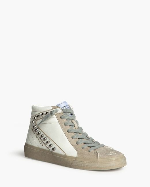 Corina – bottines cloutées blanches, modèle M5050