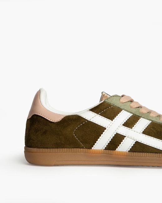 Baskets urbaines Corina kaki-rose modèle M5075