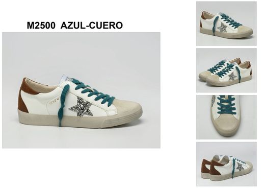 Corina Estrella M2500 Azul - Tênis de Couro