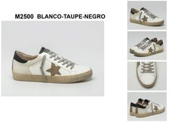 Zapatillas Corina Estrella M2500 Blanco- Taupe- Negro