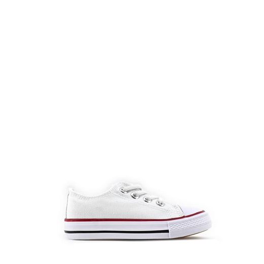Zapatillas casuales de lona color blanco para mujer
