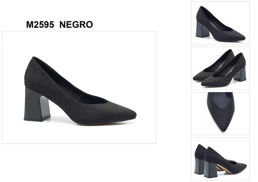 Zapatos negros con tacón ancho Corina modelo M2595