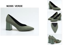 Zapatos Verde con tacón ancho Corina modelo M2595