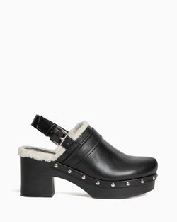 Sabot à talon en bois noir Corina modèle M4625