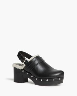 Sabot à talon en bois noir Corina modèle M4625